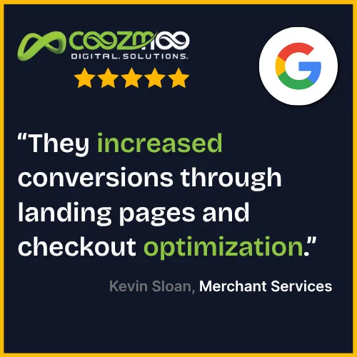 Review for landing page and checkout conversion optimization.