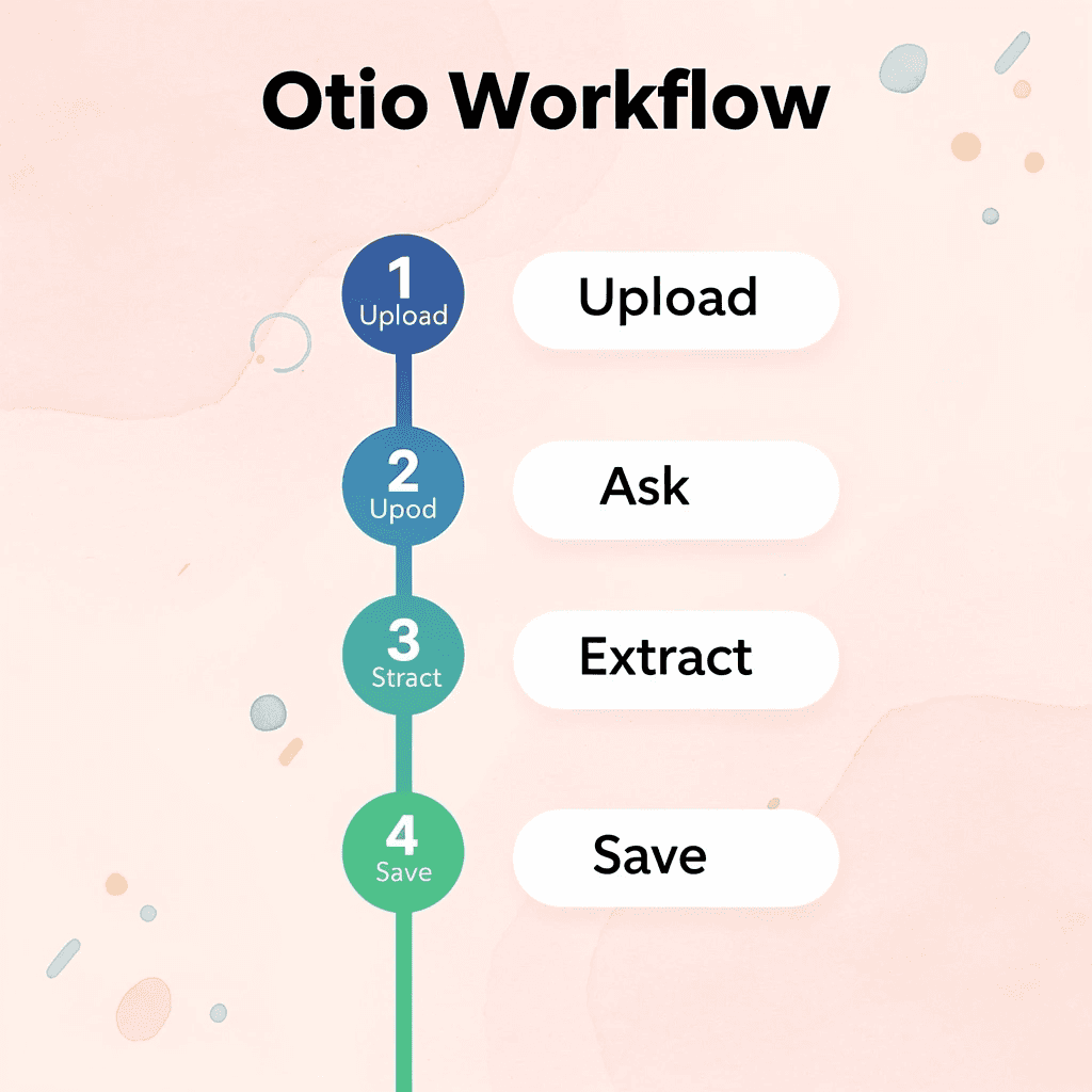 Four-step workflow for using Otio - Document Review Best Practices