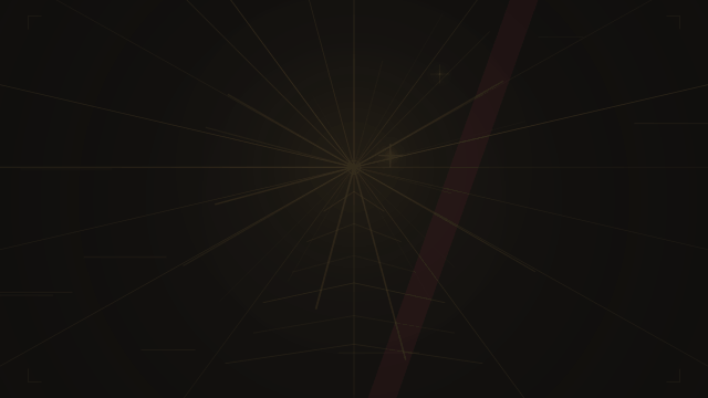 Art Deco-inspired abstract composition on deep charcoal of converging gold perspective lines forming an abstract runway vanishing point at center, flanked by geometric fan shapes and chevron patterns in champagne gold, with scattered bright white flash bursts and a rich burgundy accent stripe — evoking 1920s glamour and fashion week runway energy.