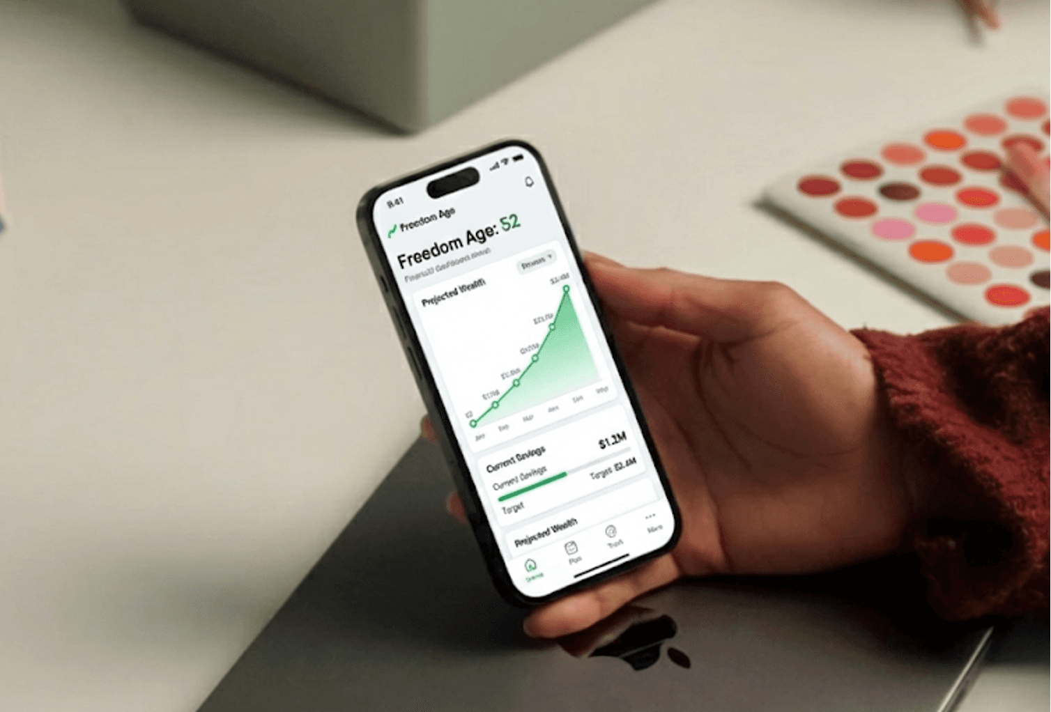 A mockup of Freelio's mobile app