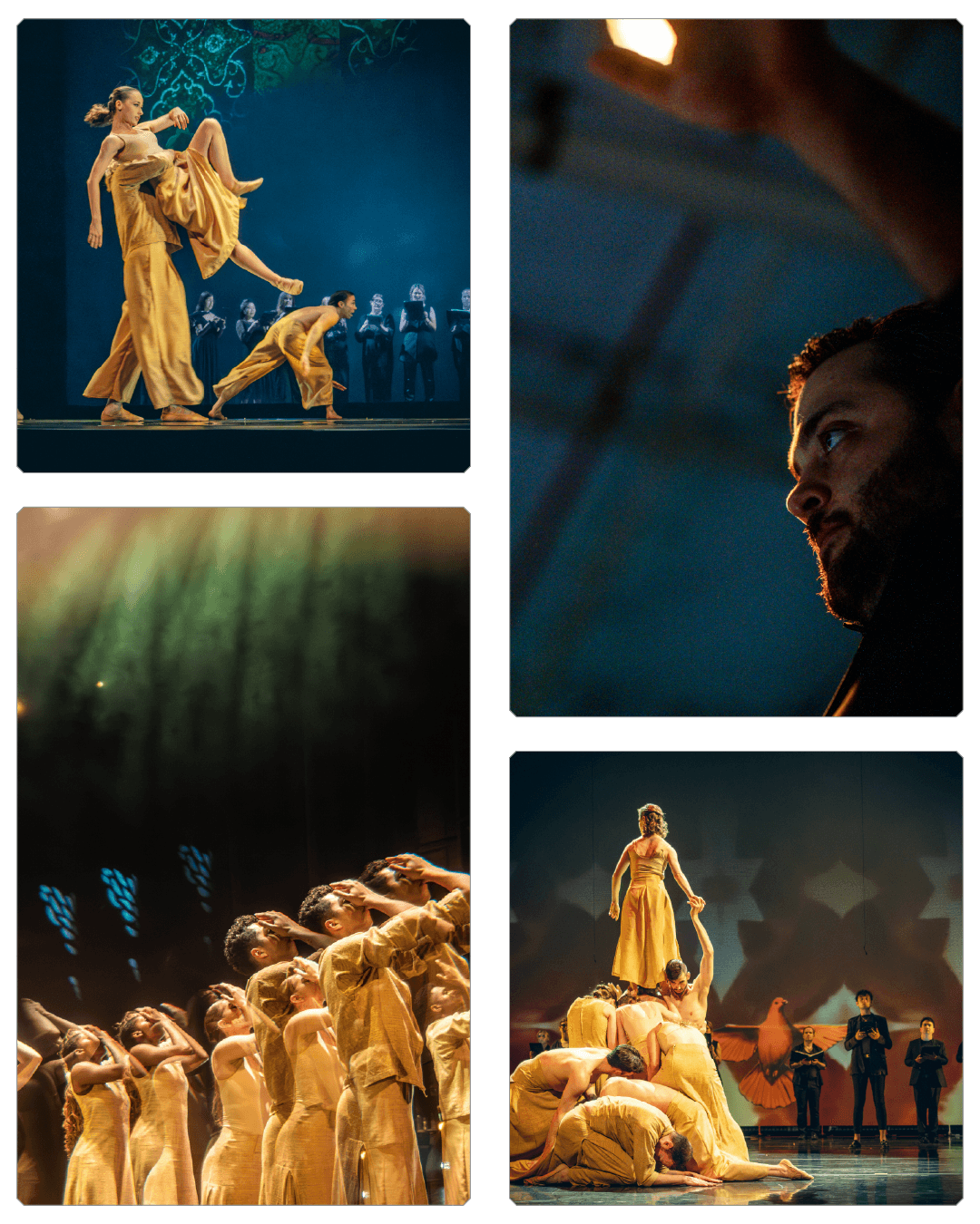 Verdigris Ensemble campaign identity applied across posters, programmes and performance promotion.