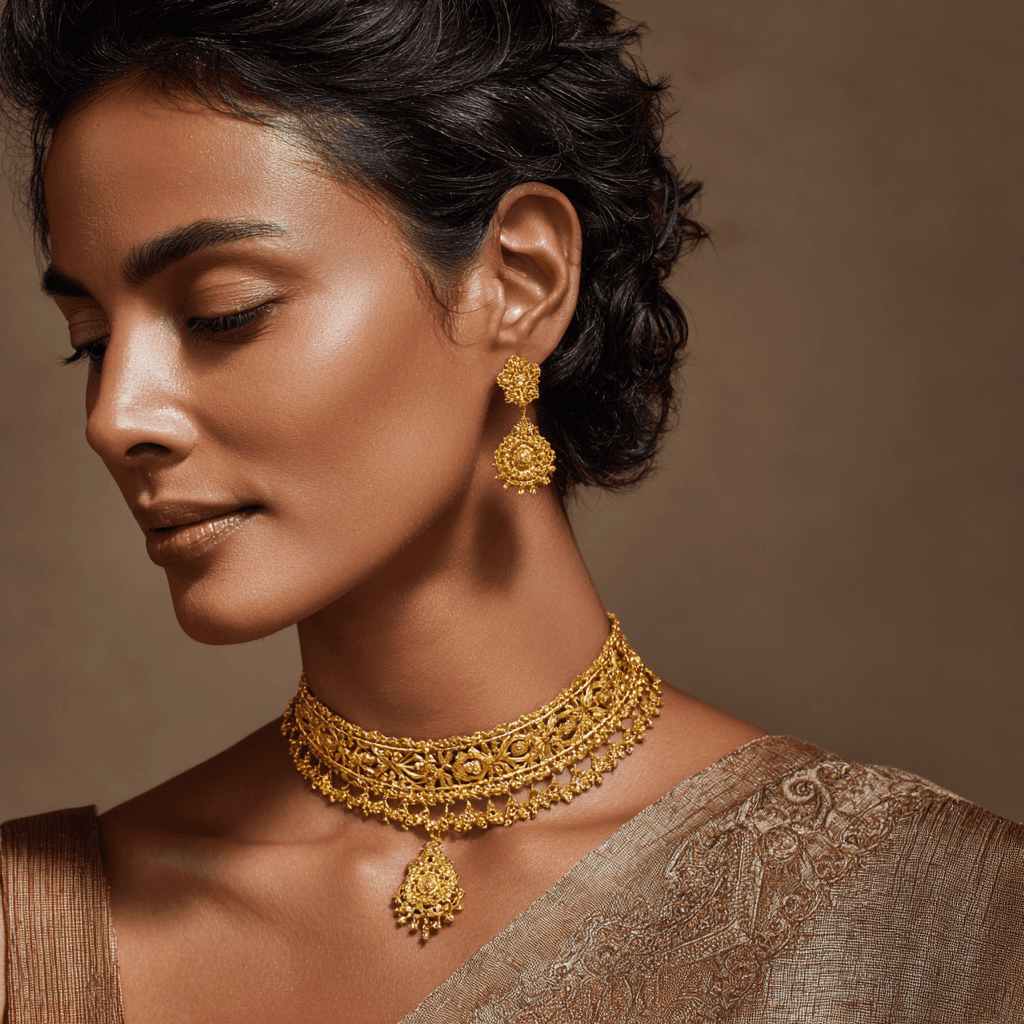 Gold jewelery display