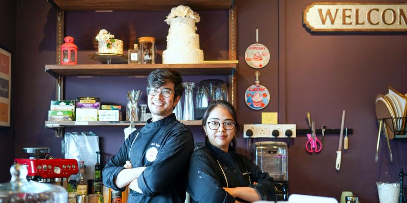 Ilyas and his sister posing inside Sugar And I's Subang Jaya store.