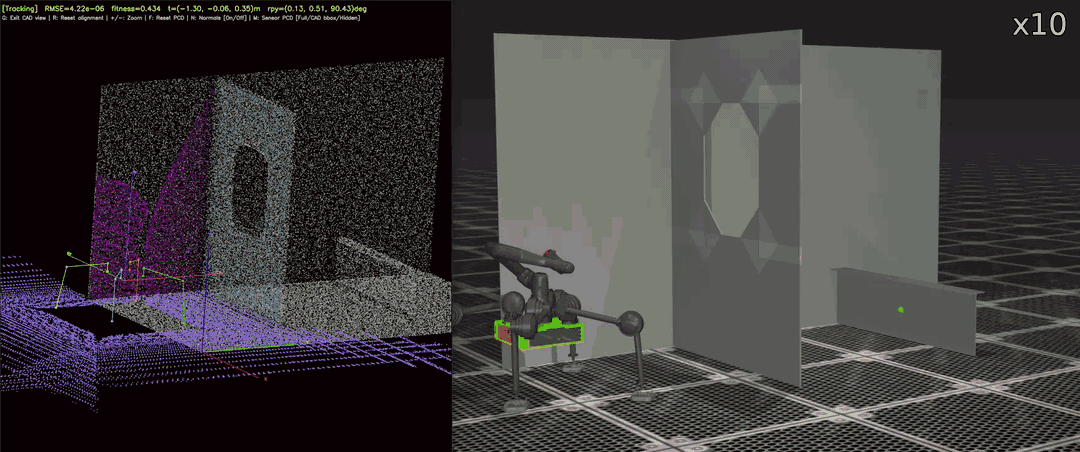 CAD-based real-time state estimation — simulation test