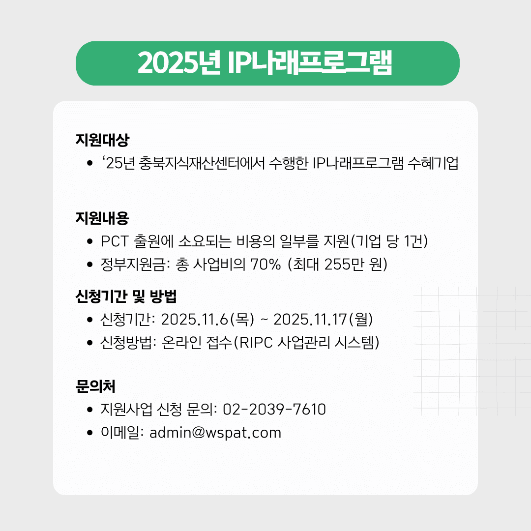 충주, 청주, 음성, 옥천 해외 특허 출원, 변리사