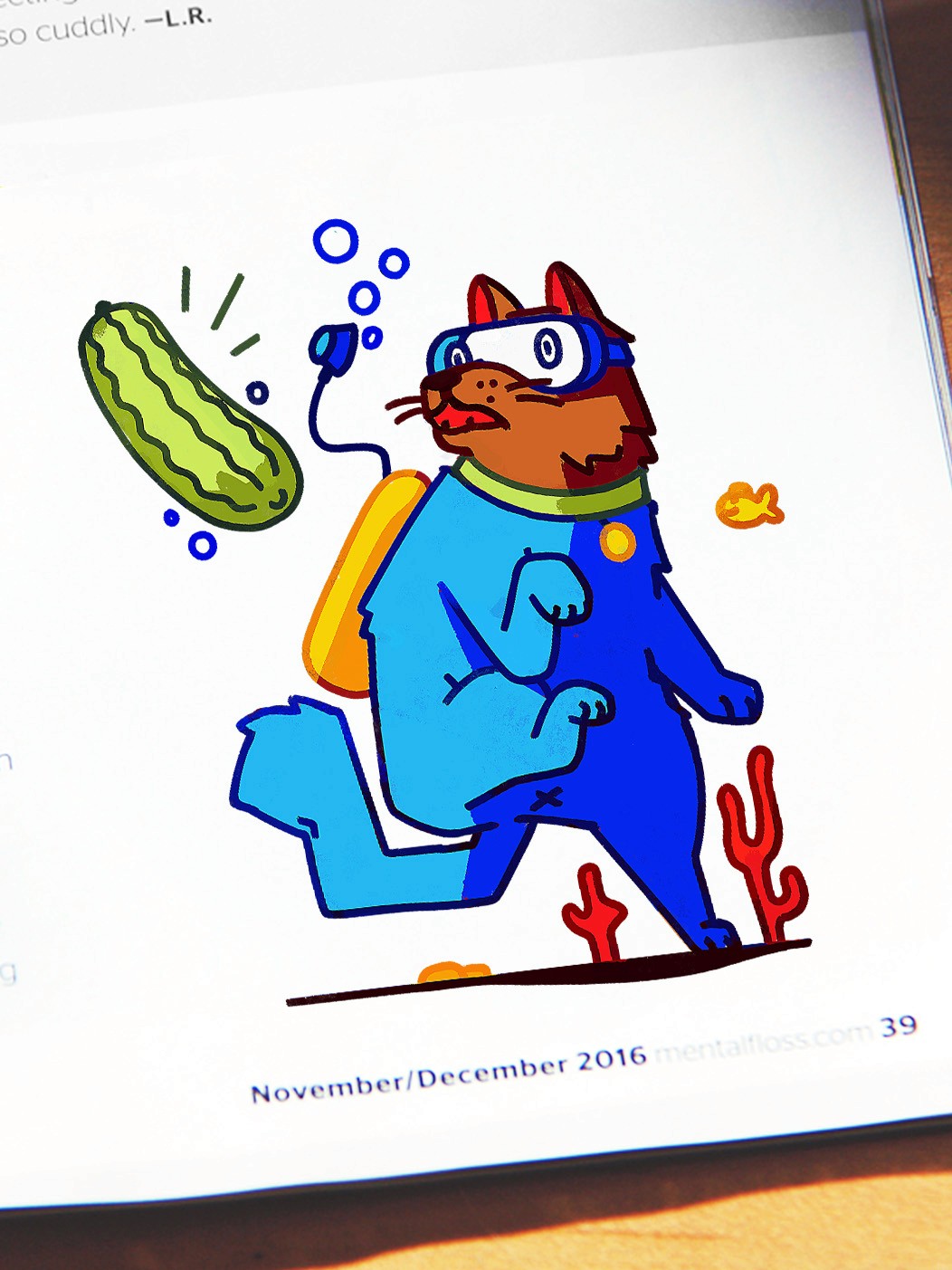 Electric bolt working out. Illustration for Mental Floss Magazine