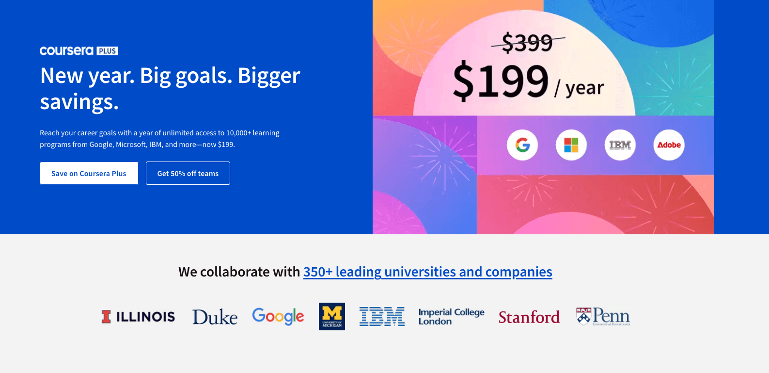 Coursera Home Page