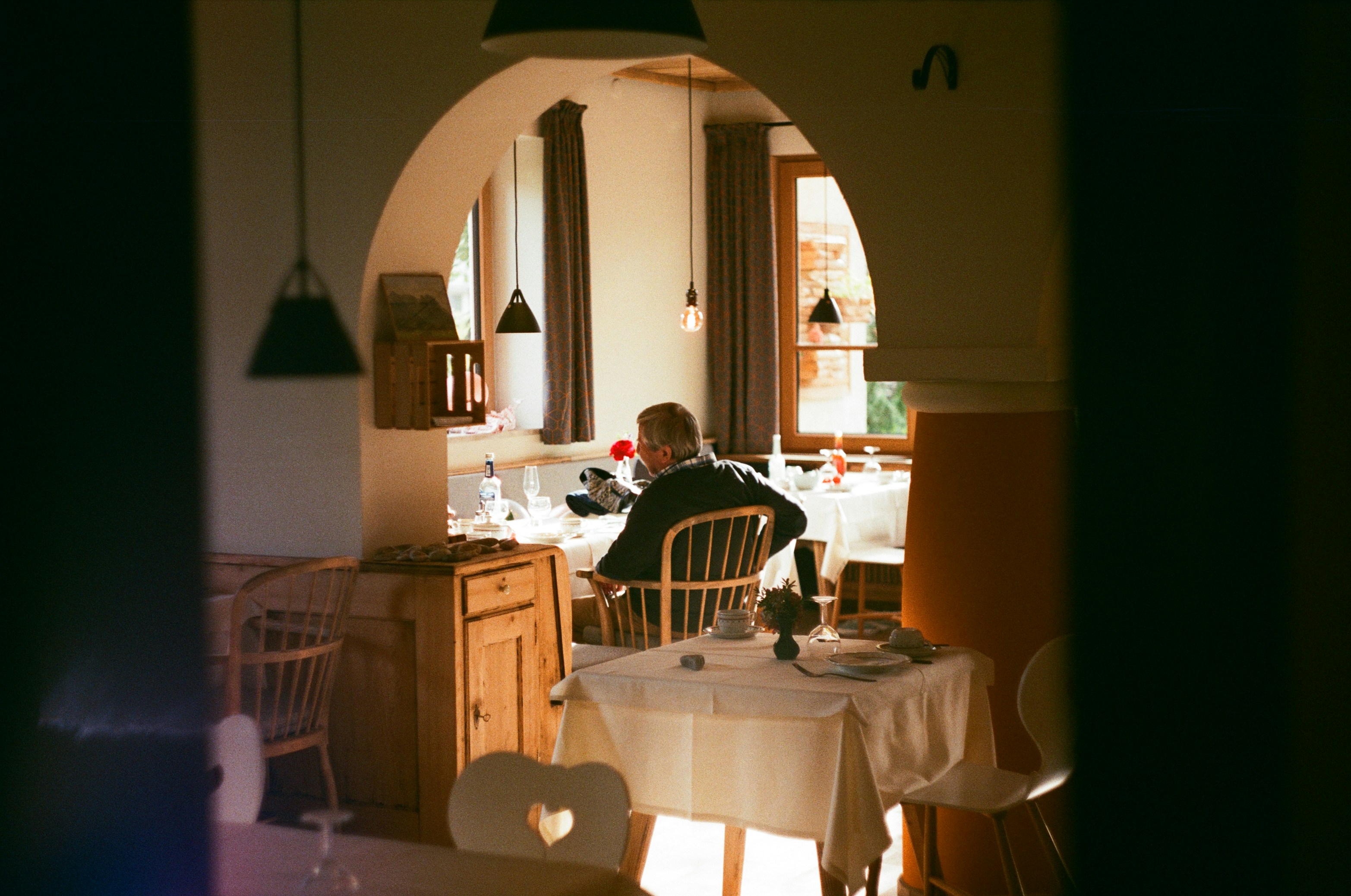 people sitting on dining table
