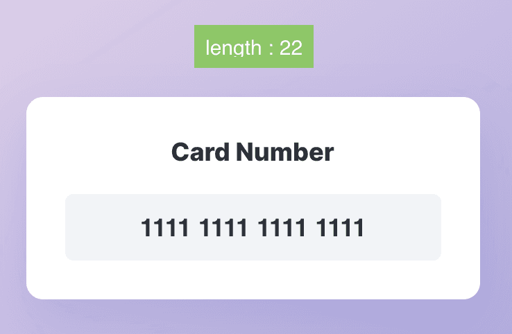 Photo showing the input field's character limit at 22