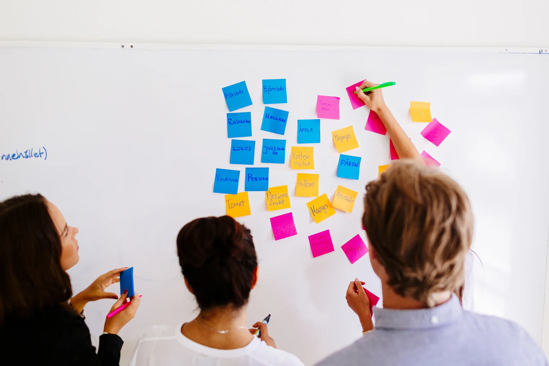 Brainstorming Session with Sticky Notes and Markers