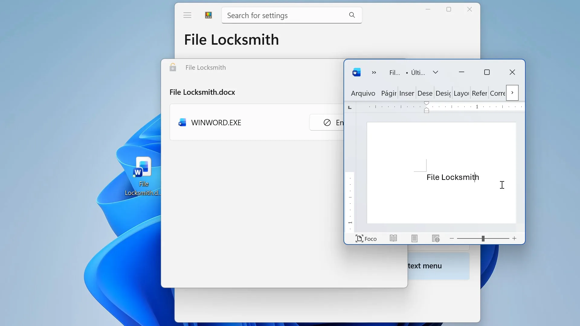 File Locksmith listing processes locking a file