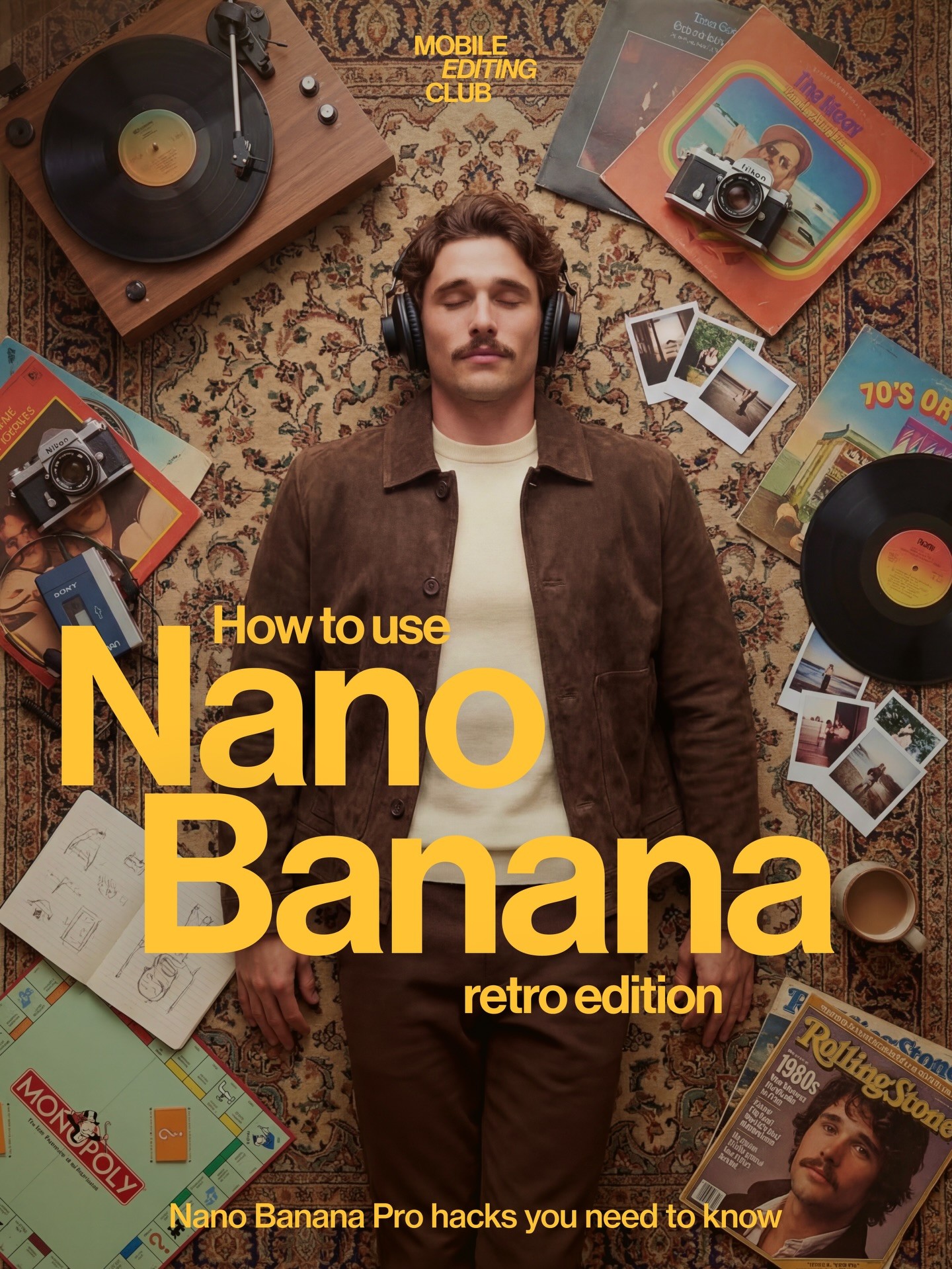 Editorial product showcase by @adrianabubori - How to use Nano Banana retro edition
