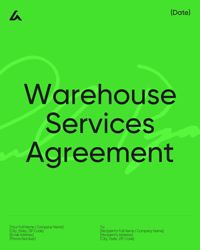 Warehouse Services Agreement