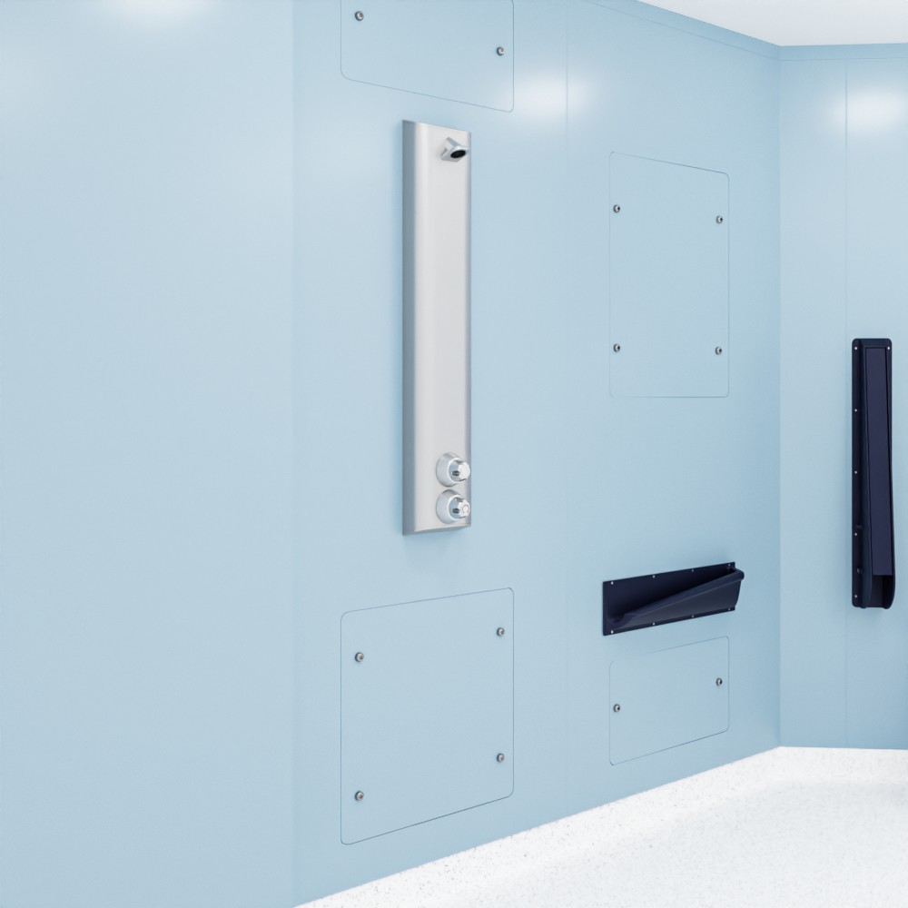 Diamond Safe PVC wall cladding be used with a Hygipod Safe Shower configuration with a Storm finish