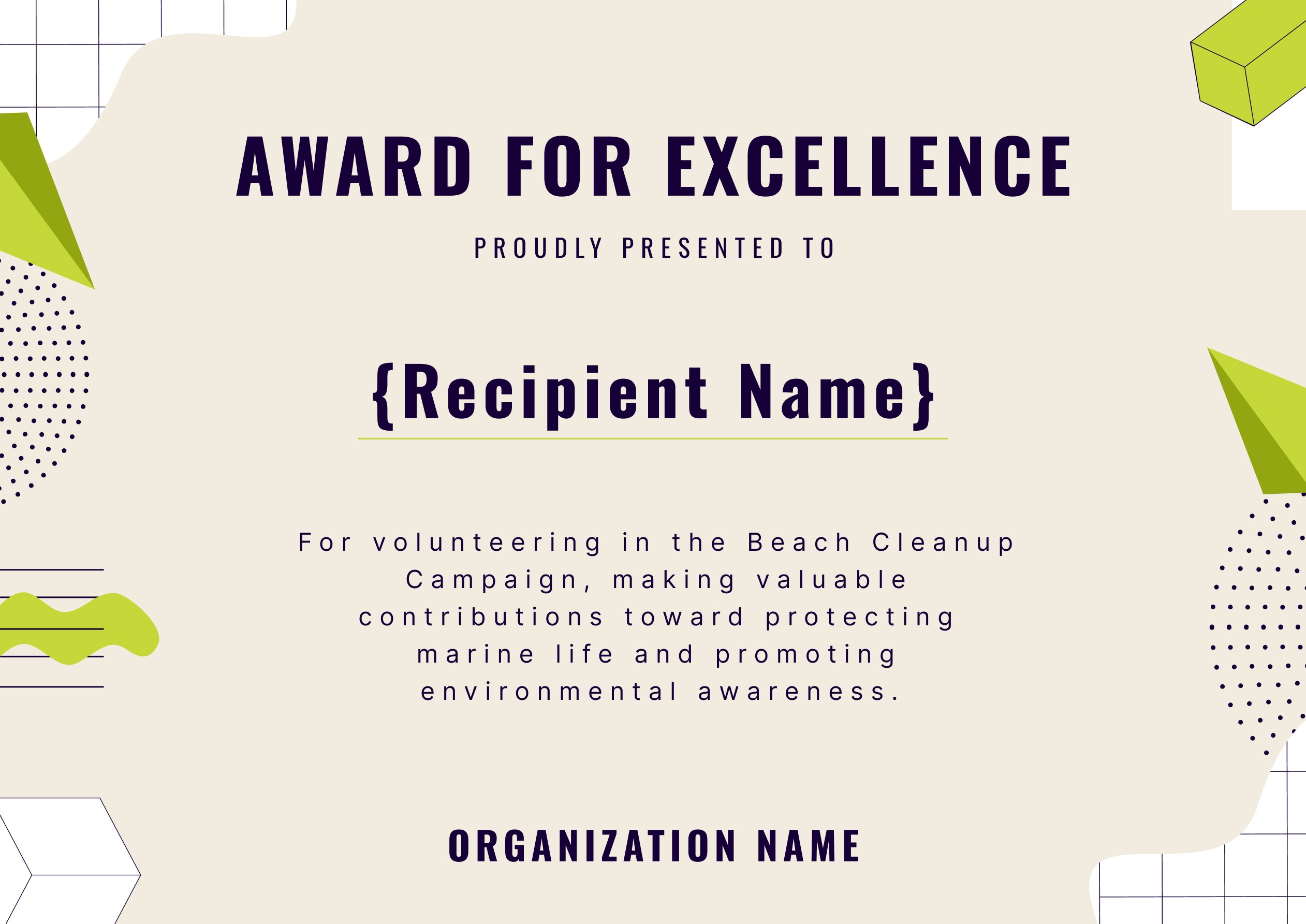 Wauld - Modern and fancy volunteering certificate template