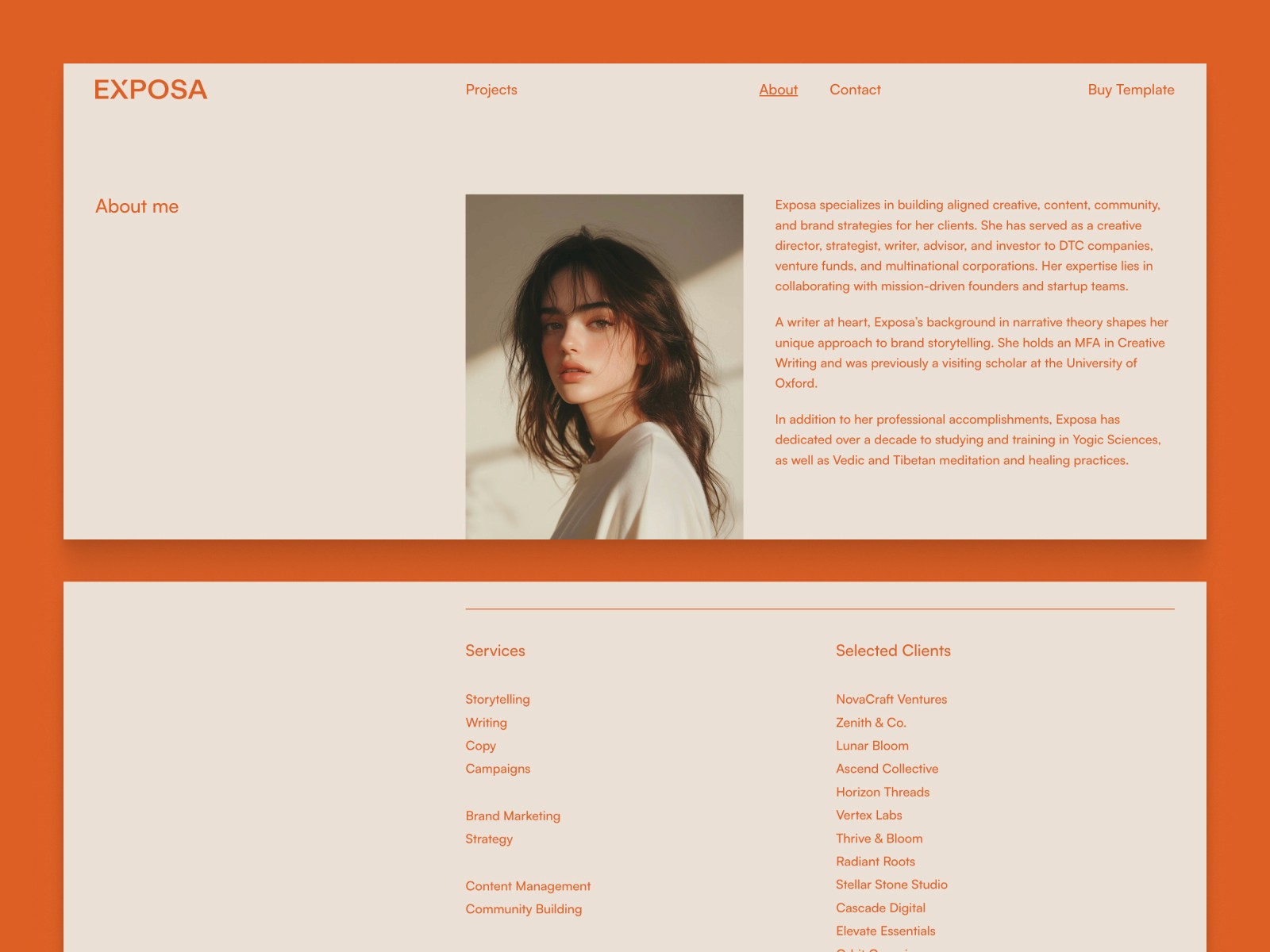 Exposa — 极简现代作品集网站设计灵感