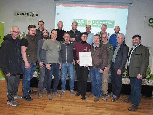Gruppenfoto Trockensteinmauer Kulturerbe Menschheit Foto von Rainer Vogler