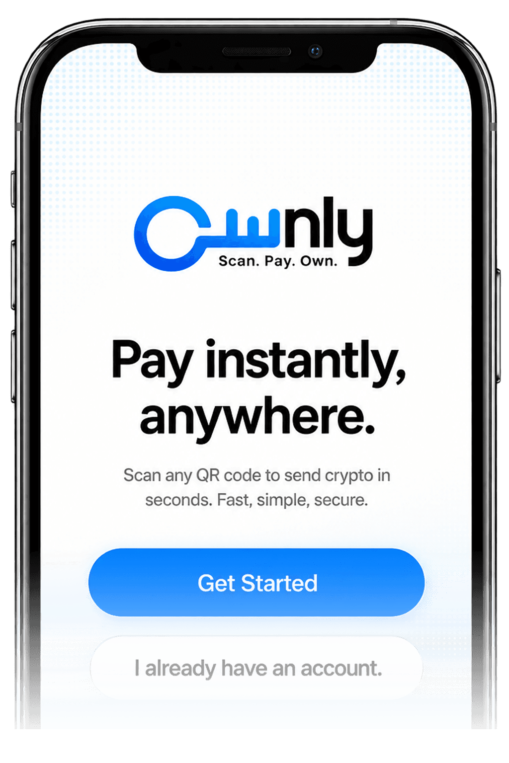 Mobile UI mockup of financial app