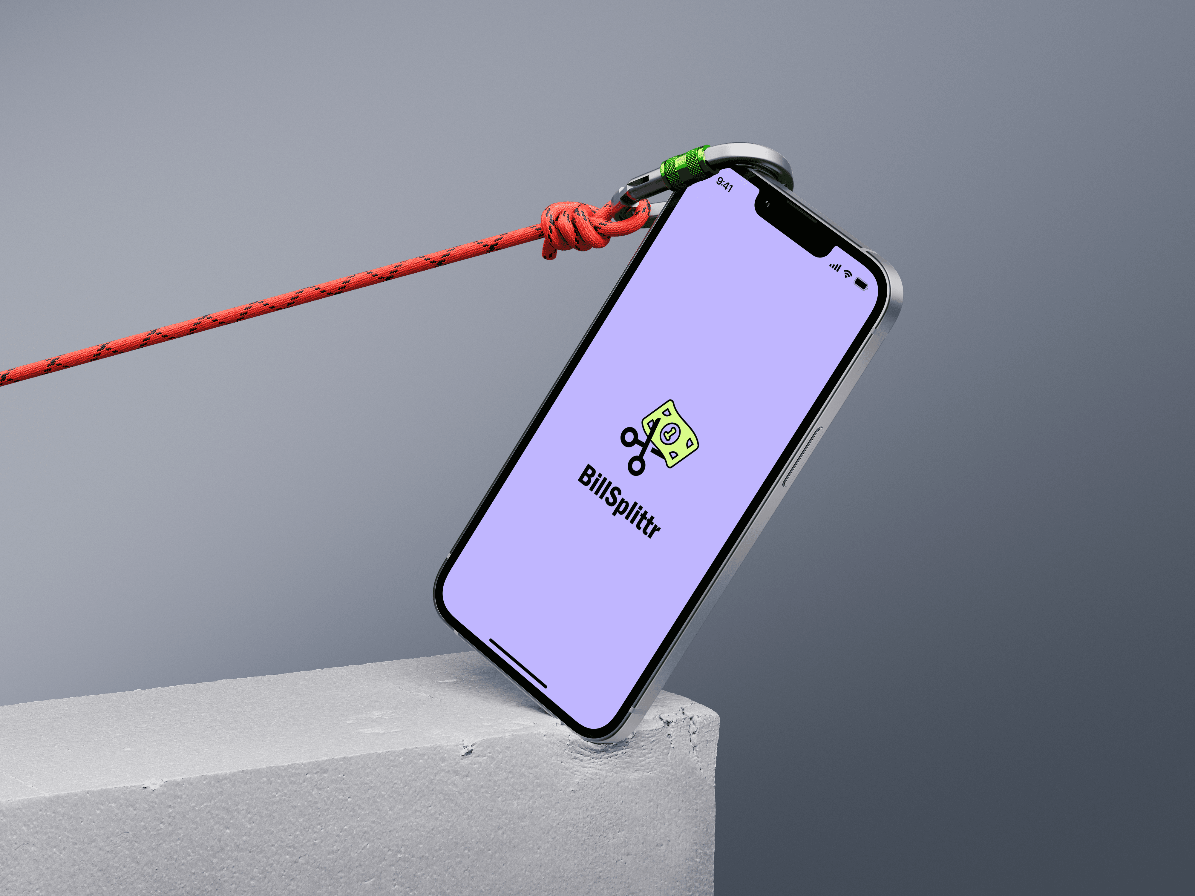 a phone with the billsplittr app