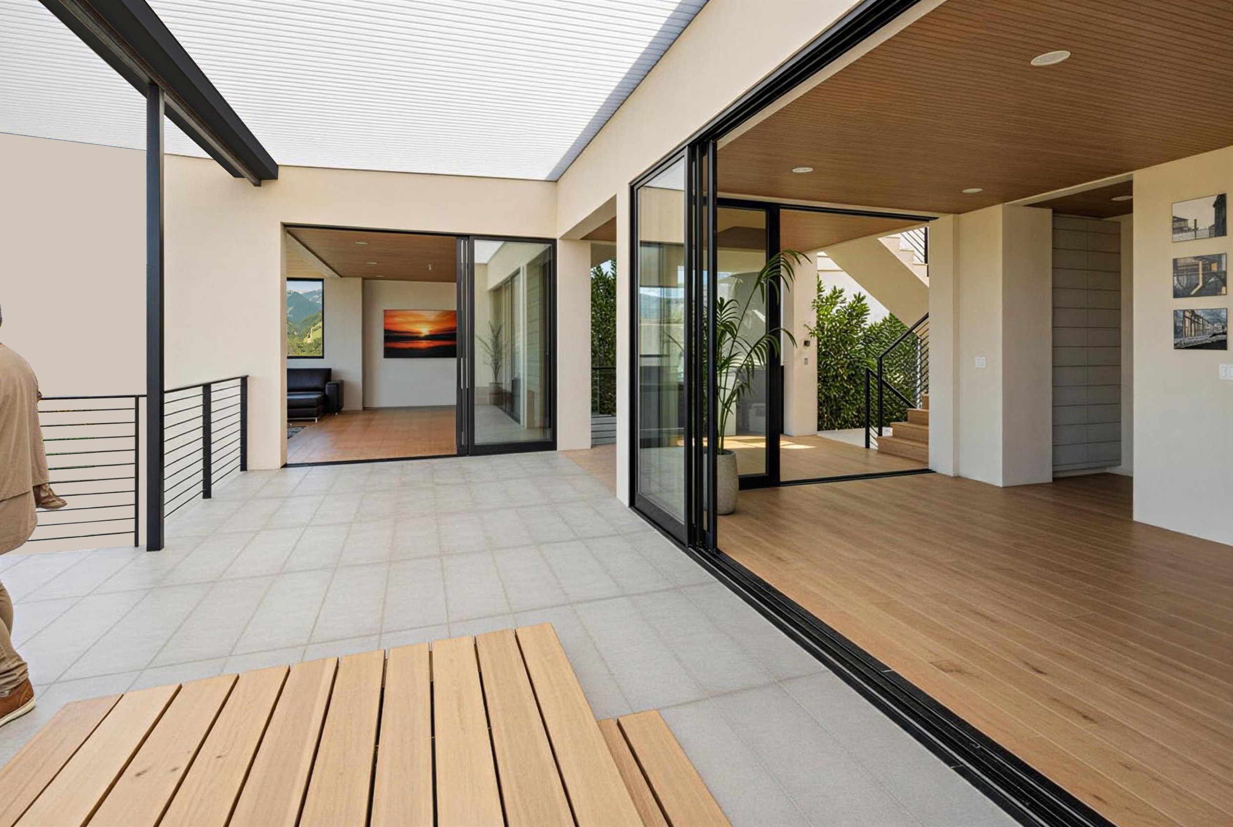 Casa "Mirador" Front Entrance Render