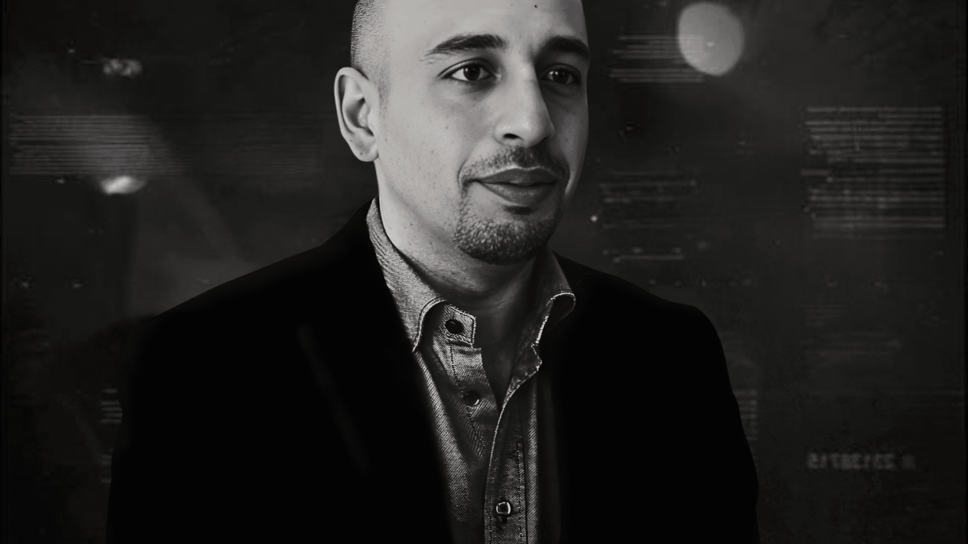 Black and White potrait of Hussein Hallak