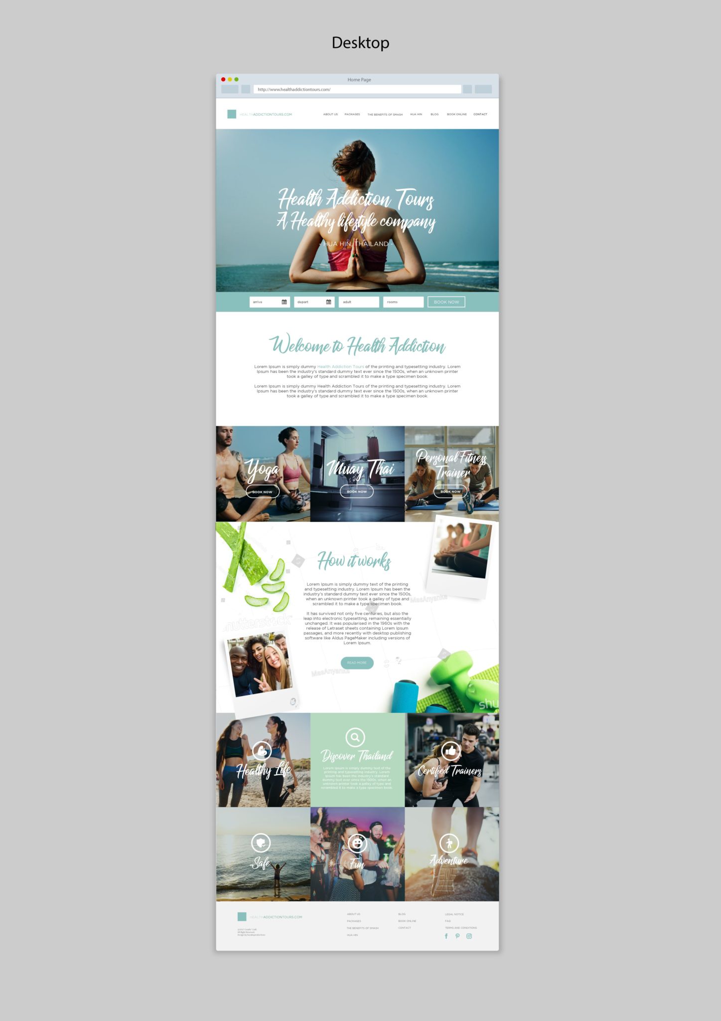 Health Adventure Thailand website Home creation by Suzaku Productions
