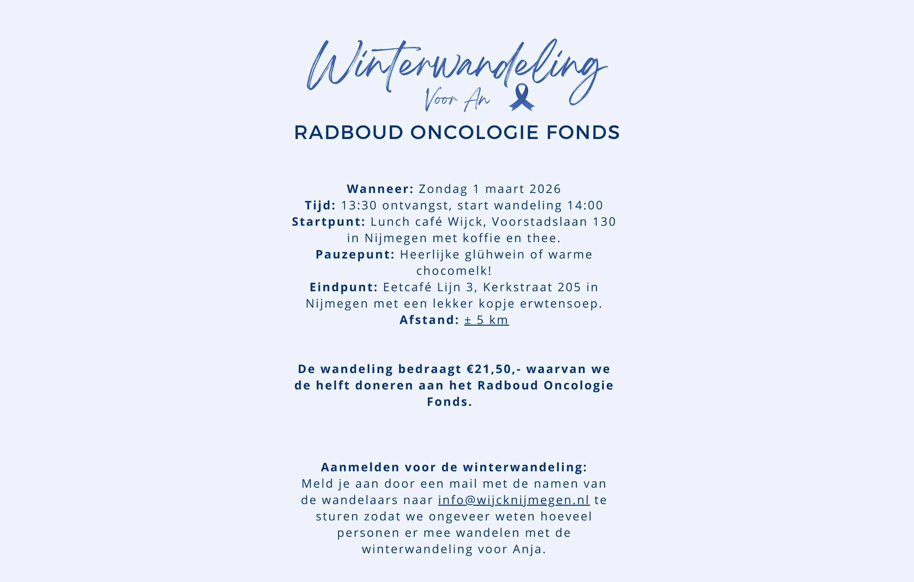 Eetcafé Lijn 3 - Wandeling voor An
