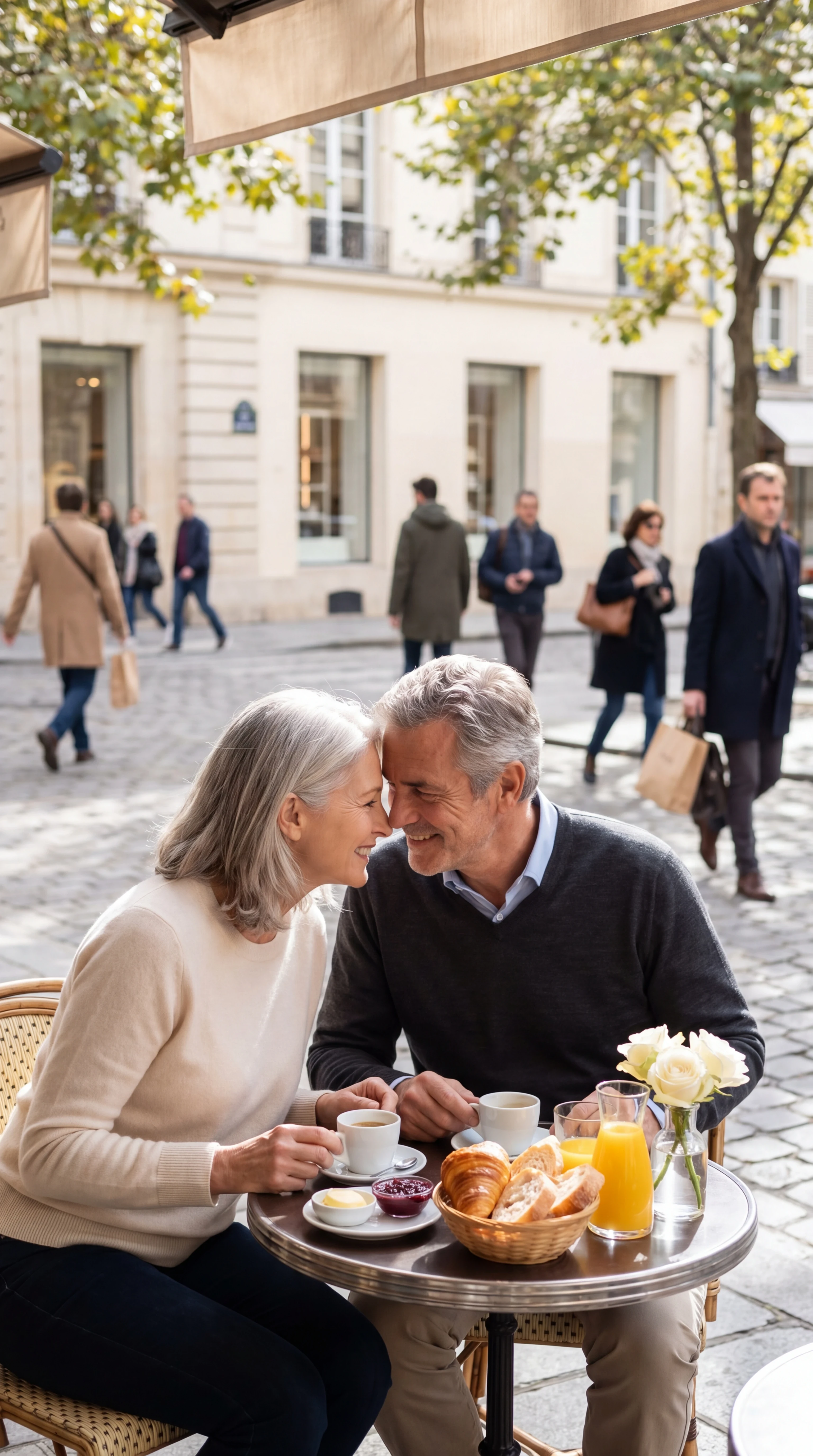 Paar im Pariser Café