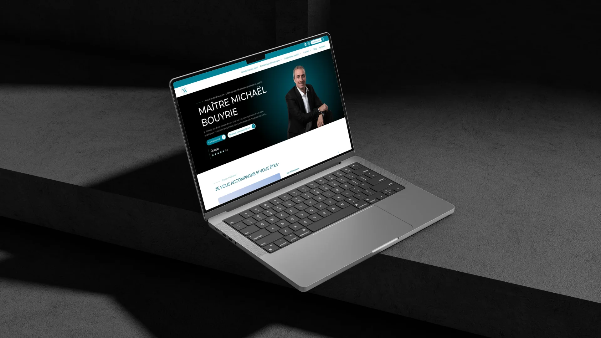 Refonte de site internet pour cabinet d'avocats optimisée pour la conversion sur ordinateur et mobile.