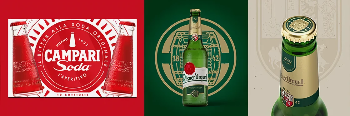Campari and Pilsner Urquell designs