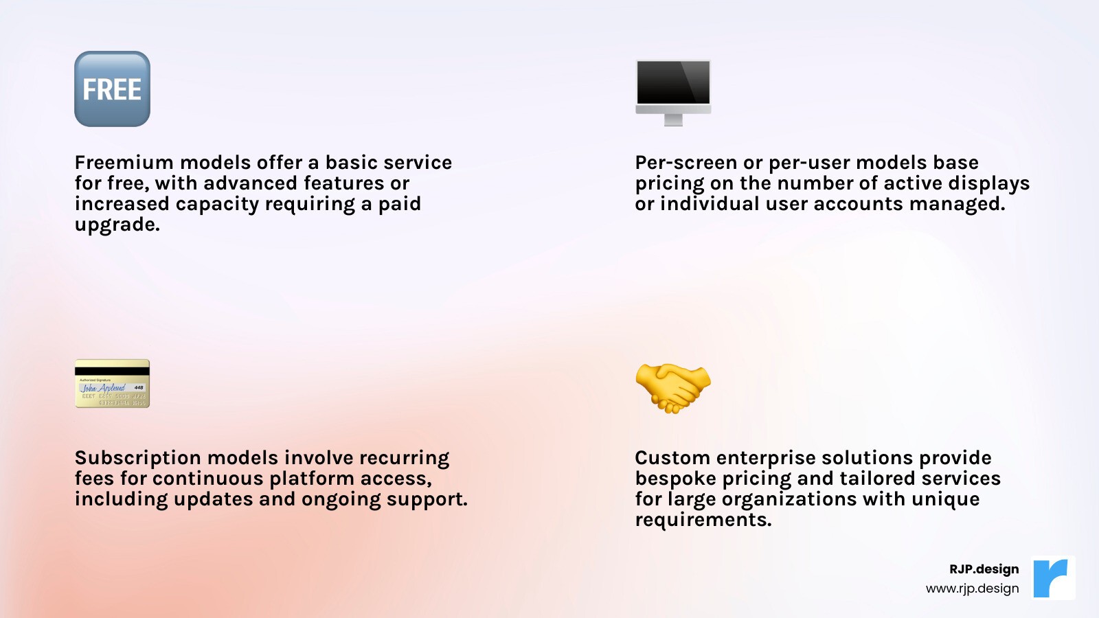 Comparison of New Media Solutions Pricing Models - new media solutions infographic 4_facts_emoji_light-gradient