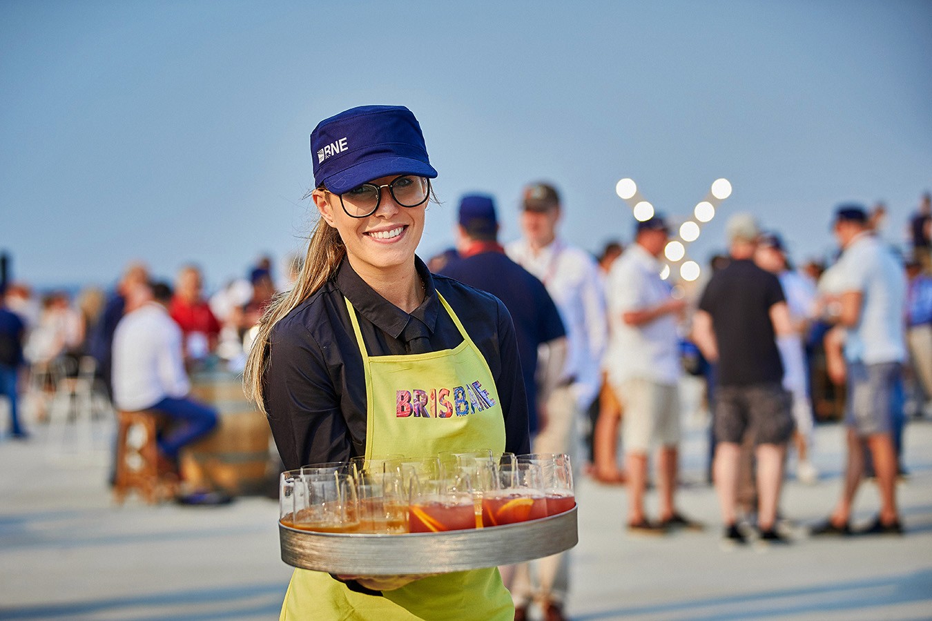 Arrival drinks at the opening on the Brisbane Airport Runway
