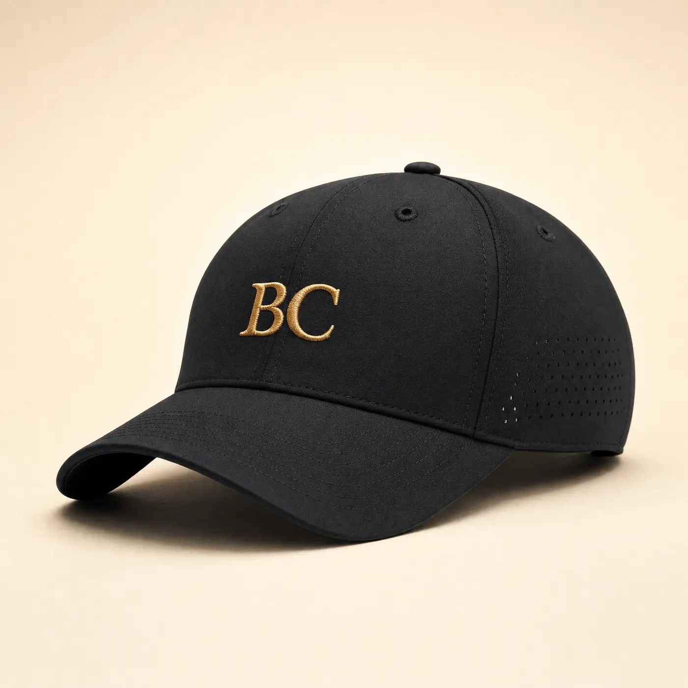 Black & Gold BC Performance Cap