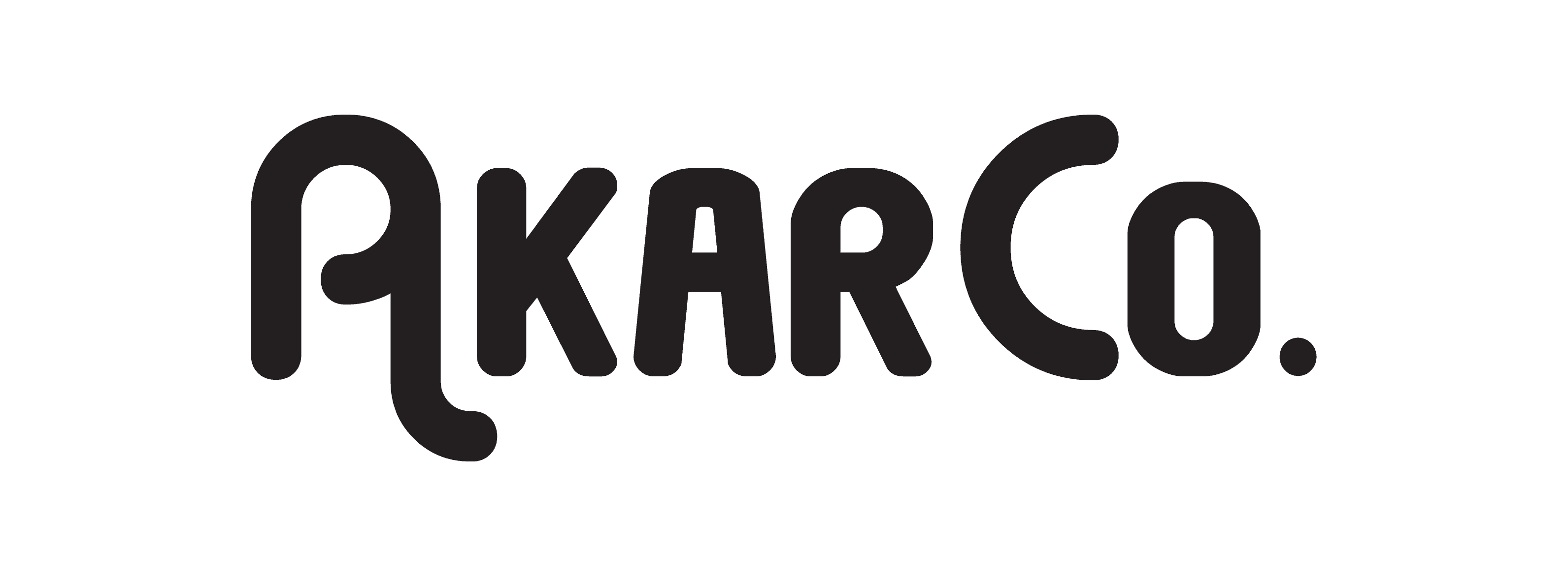 Logo of AKAR CO. in black without tagline