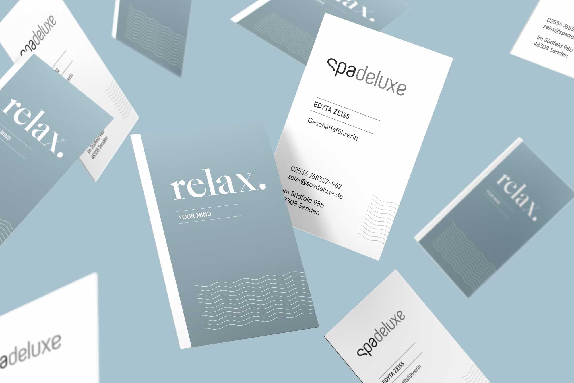 Design für Spadeluxe – luxuriöses Erscheinungsbild mit Ruhe und Klarheit