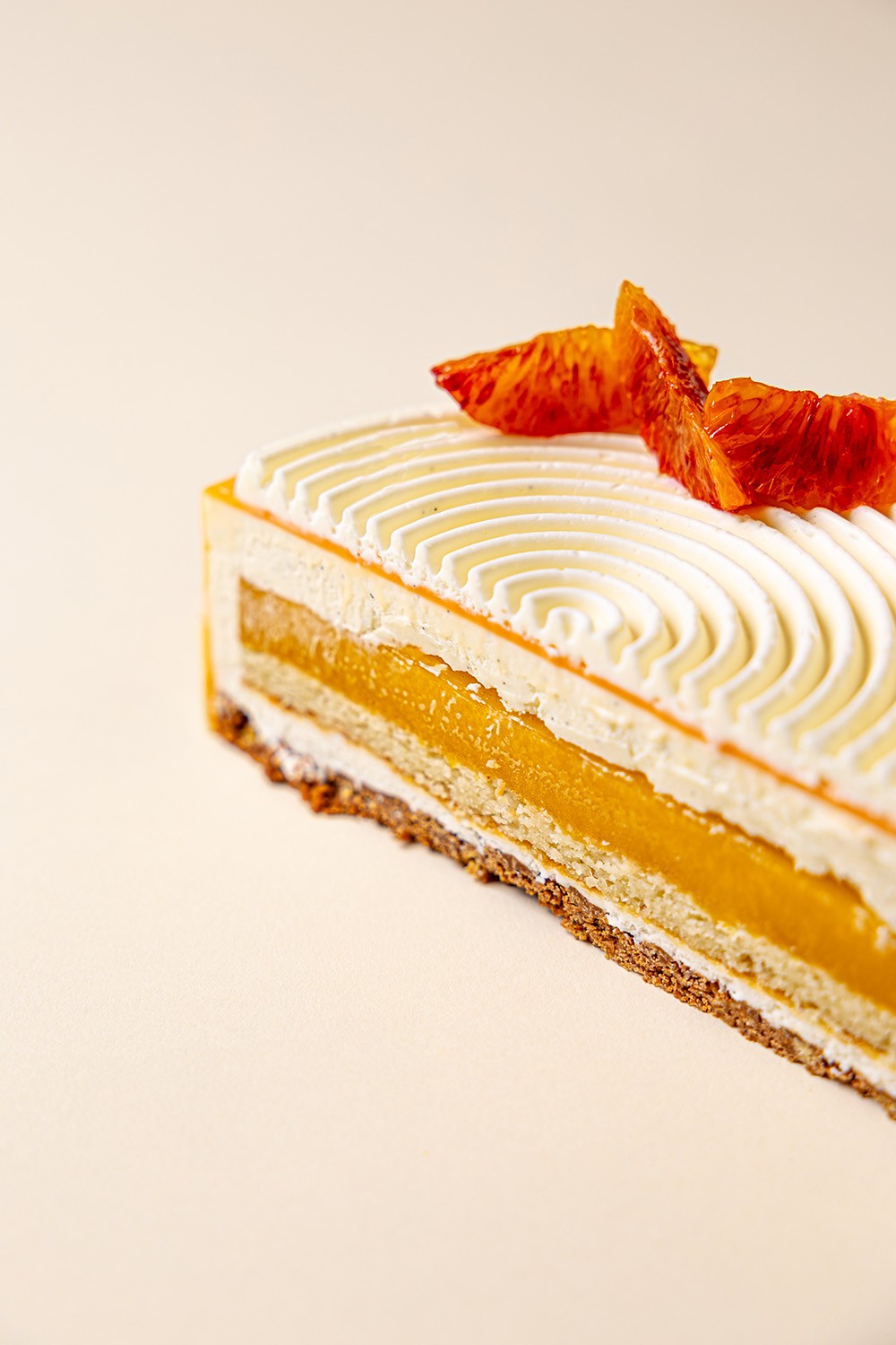 Entremets mandarine, vanille