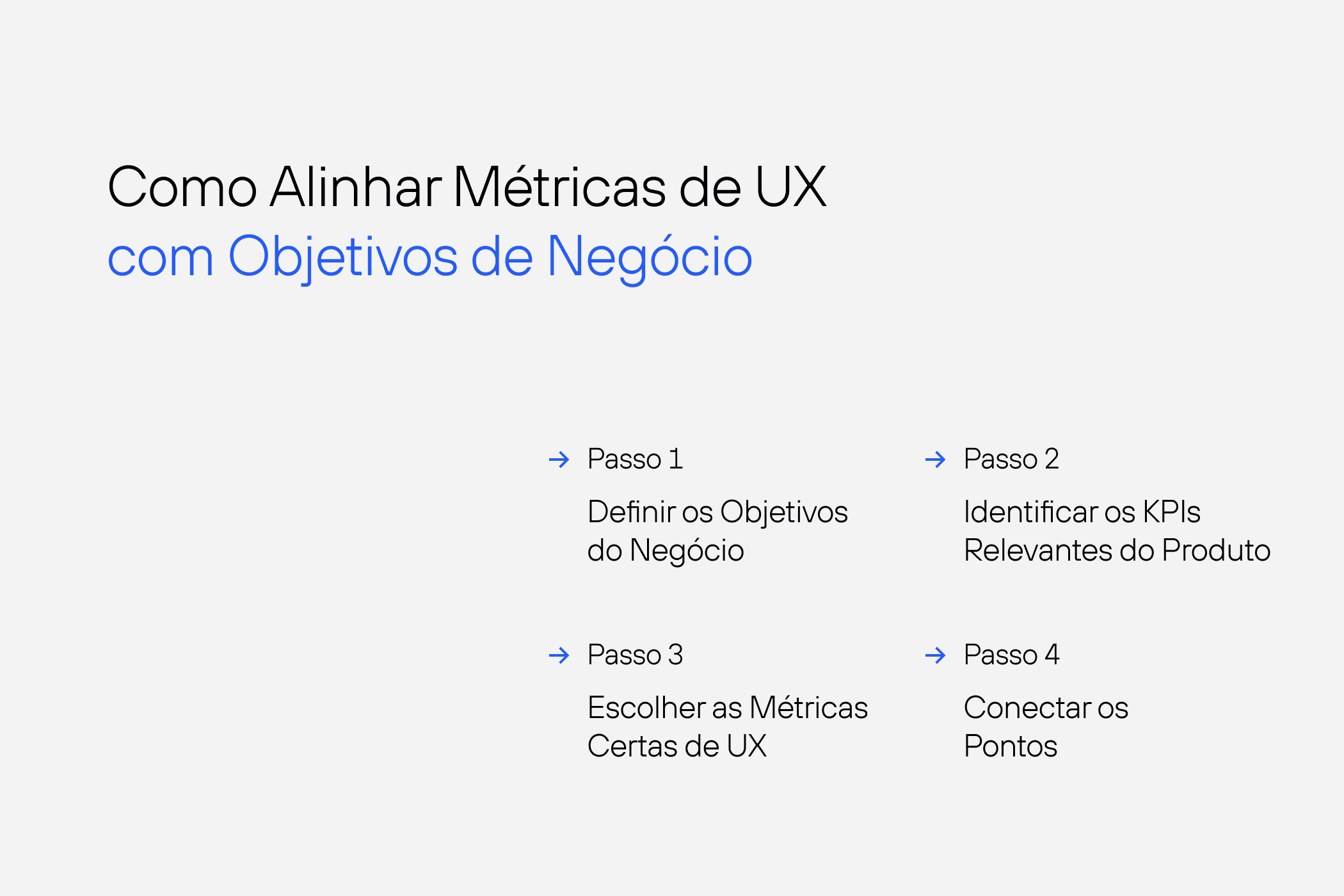 passo a passo de como alinhar métricas de ux com objetivos de negócio