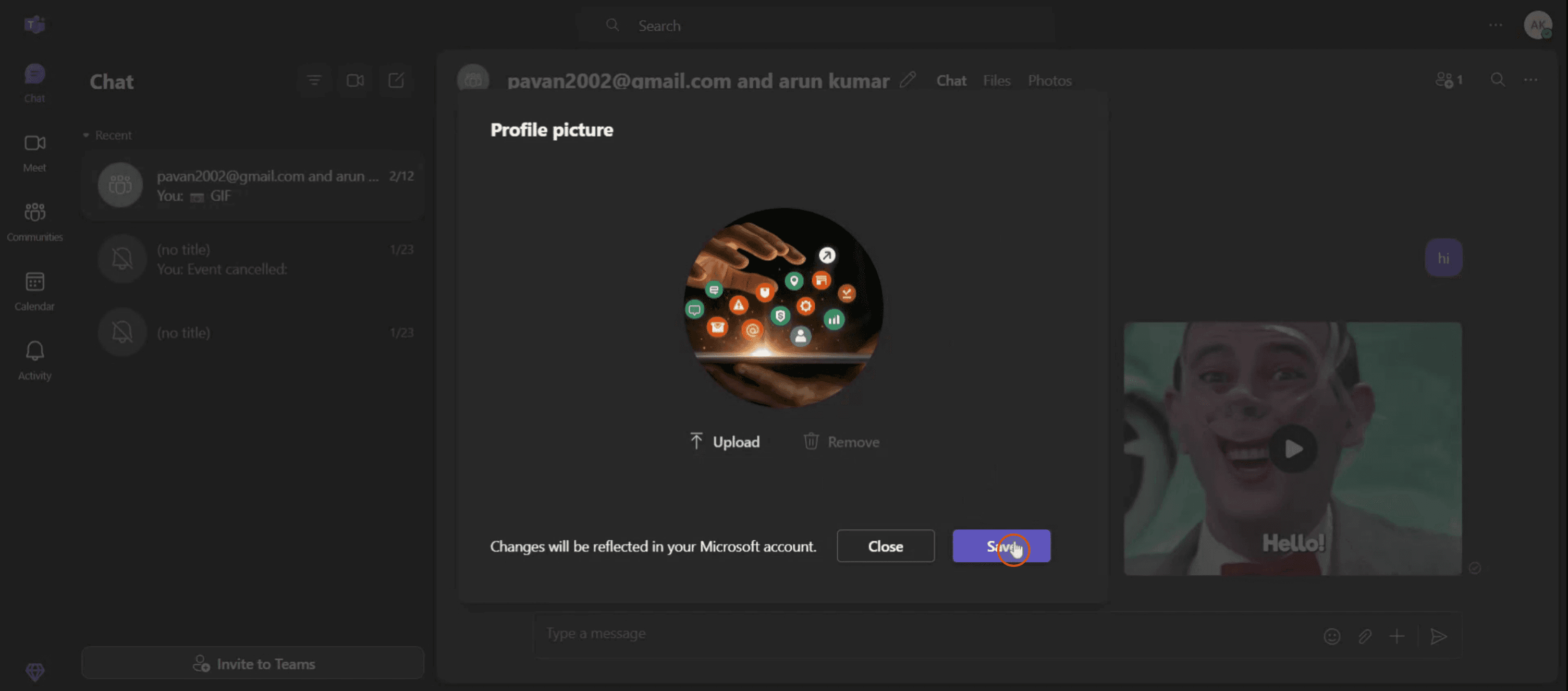 Click on the save option to finalize the upload.