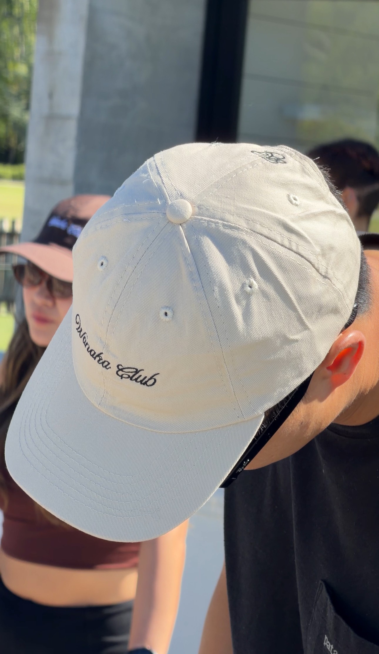 Custom embroidered caps for a wedding