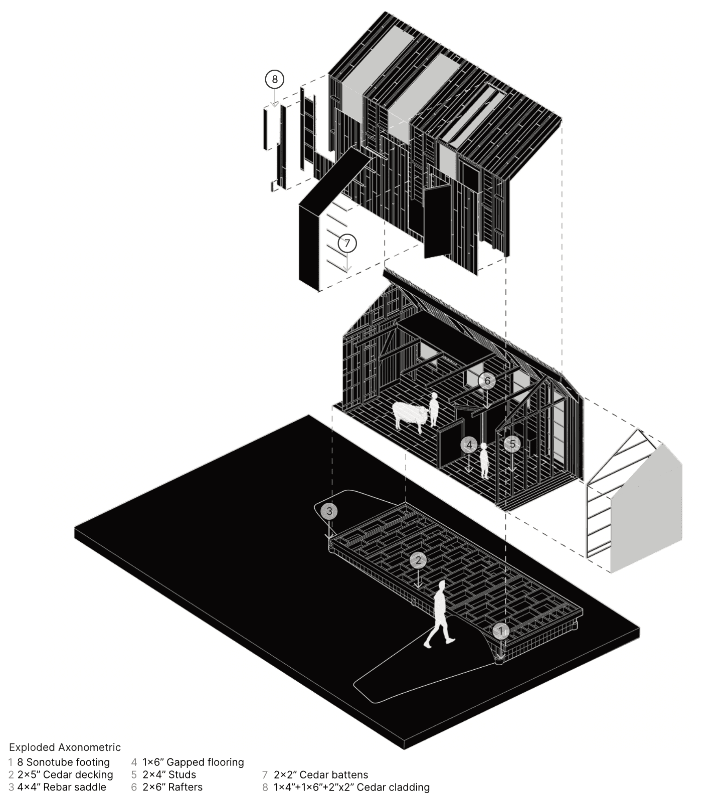 Exploded axonometric.