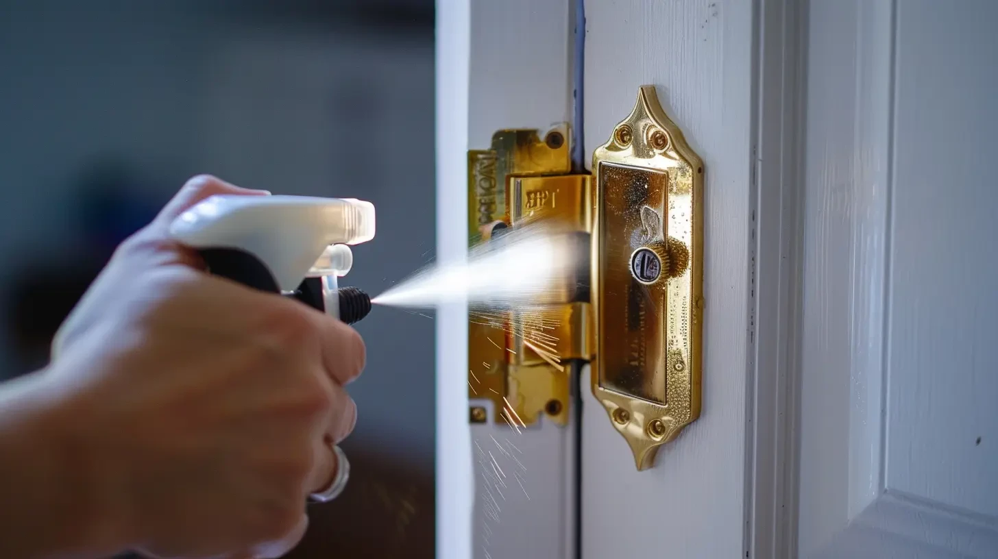 lubricating-door-hinge