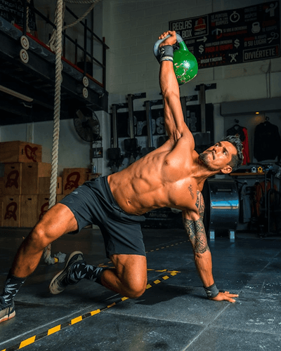 woman running wearing armband