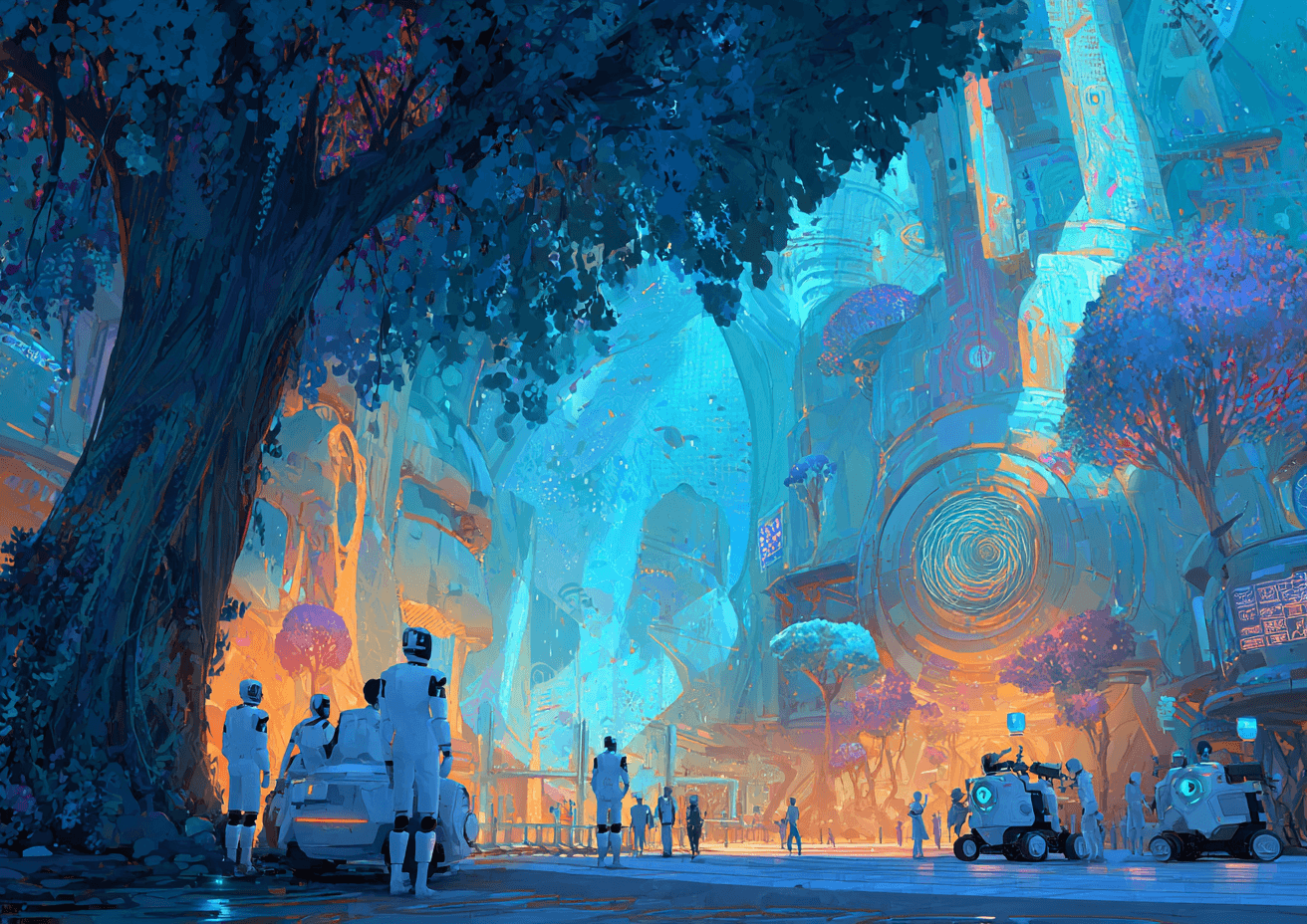 A hopeful future powered by artificial intelligence and humans collaborating