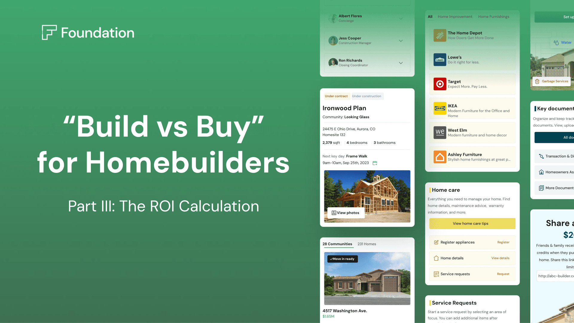 Part three of "Build vs Buy" for Homebuilders