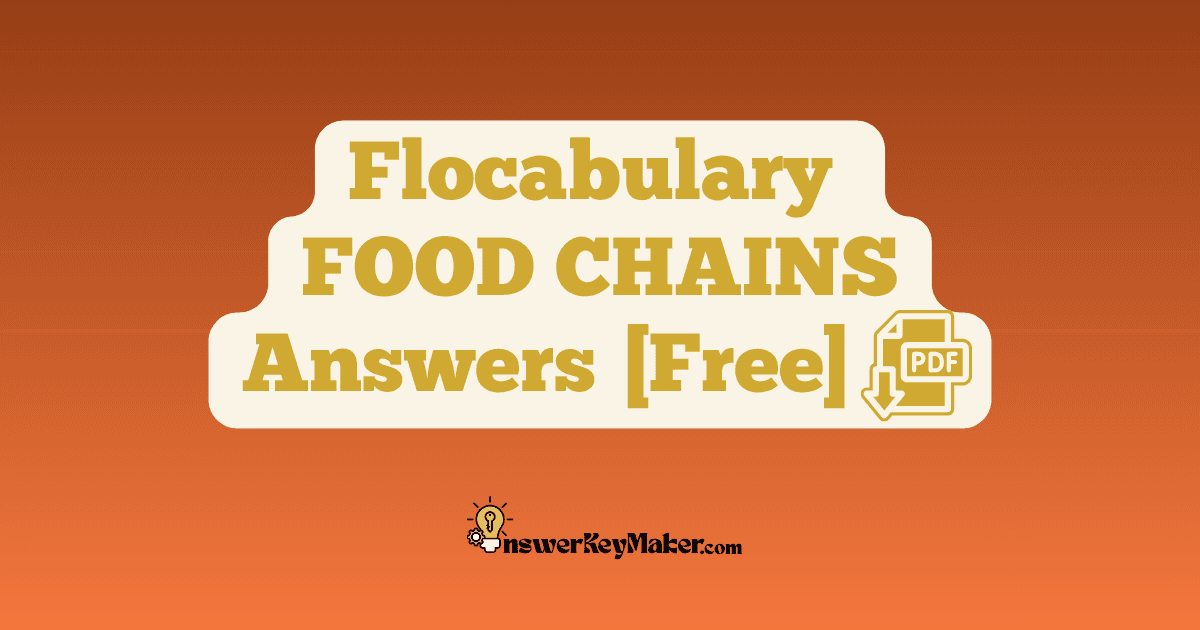 Flocabulary FOOD CHAINS Quiz Read & Respond Answer Key PDF