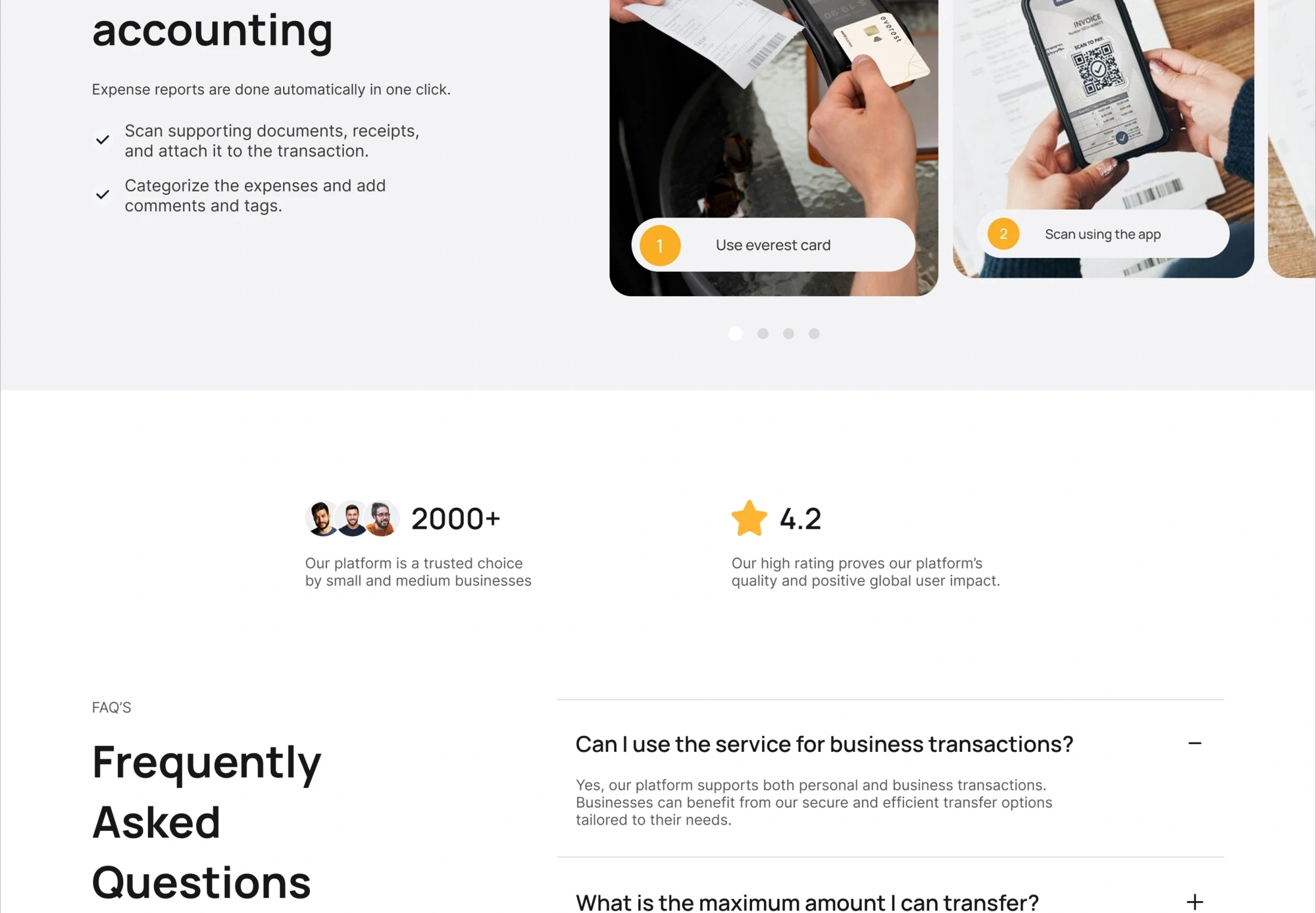 Final design of the Everest's website part 05