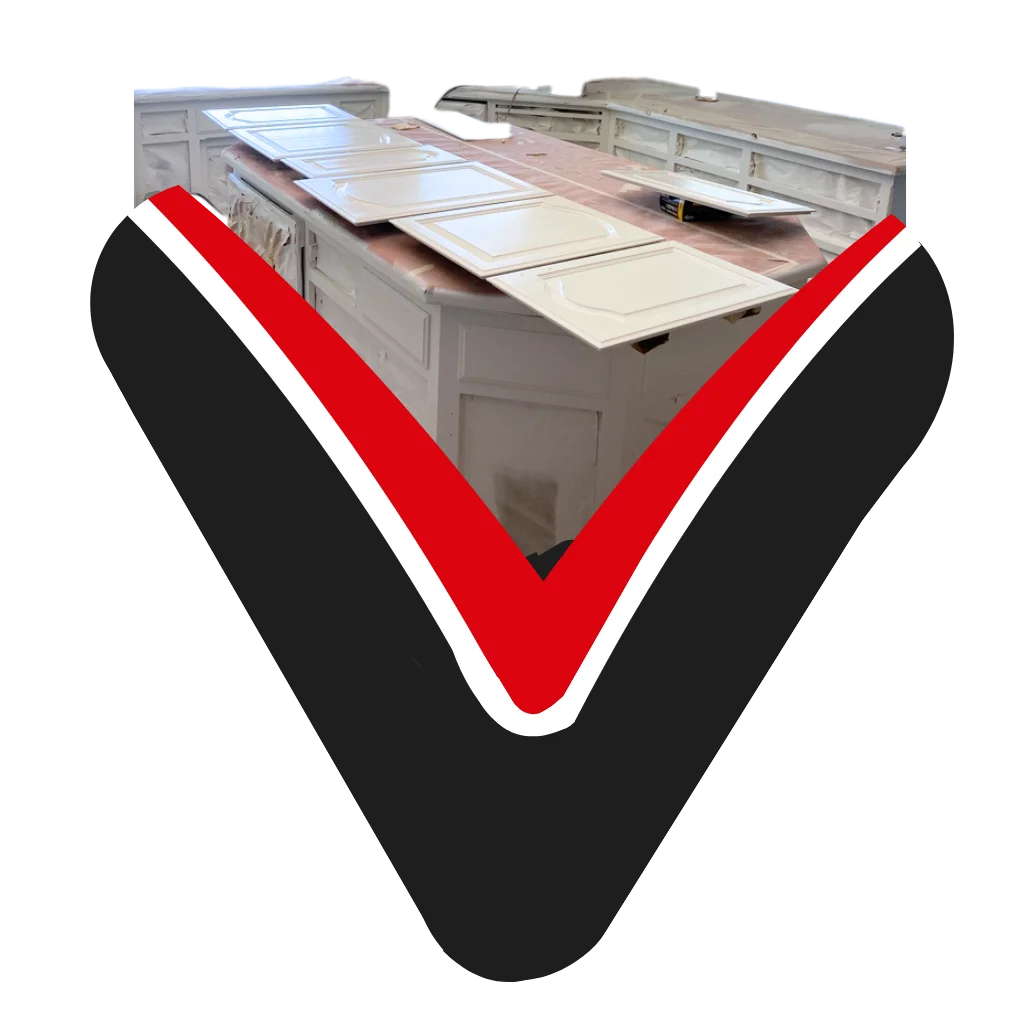 Freshly refinished kitchen cabinets by Professional Painters Co. in Fresno and Clovis