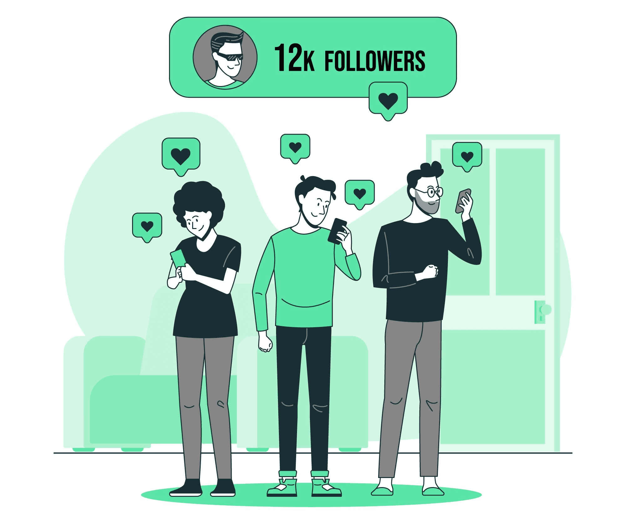 Illustration for follower count