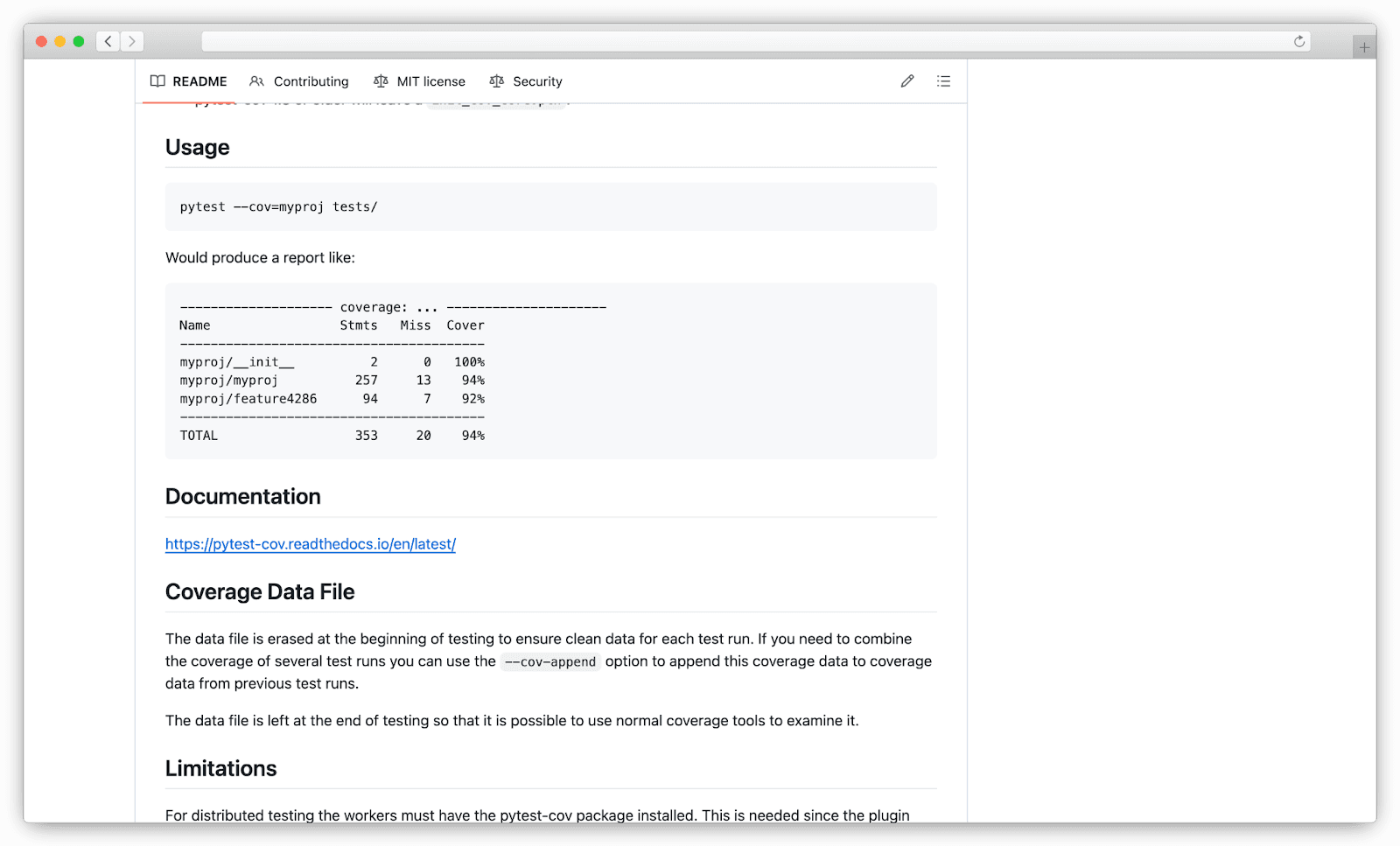 pytest-cov is a python plugin that add code and test coverage