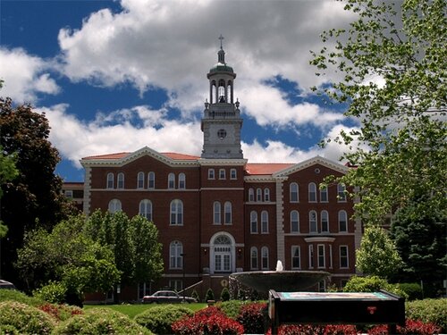white university during daytime